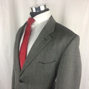 Joseph & Feiss 44R Blazer Lambswool Herringbone